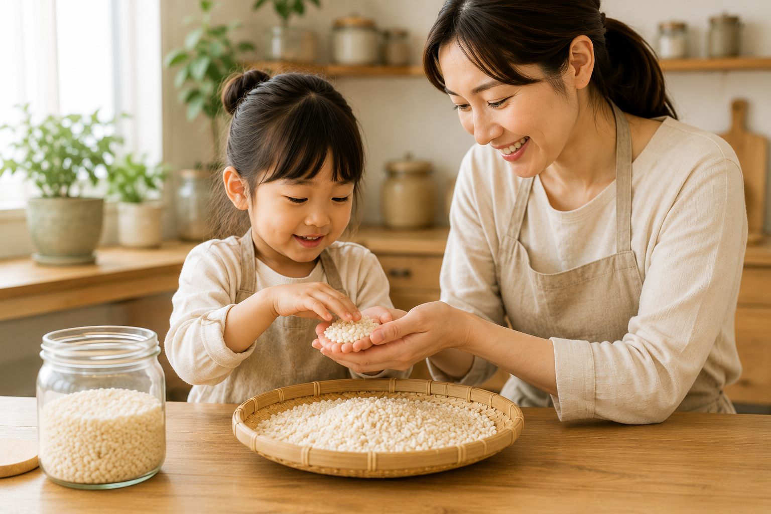 麹って、どんな手触り?